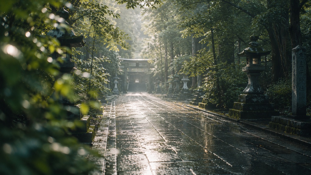 映画風 神社背景素材集 Vol.1 【16:9・8枚|無料サンプル1枚あり】