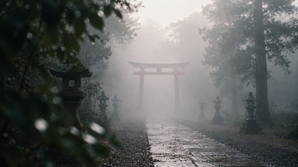 映画風 神社背景素材集 Vol.1 【16:9・8枚｜無料サンプル1枚あり】
