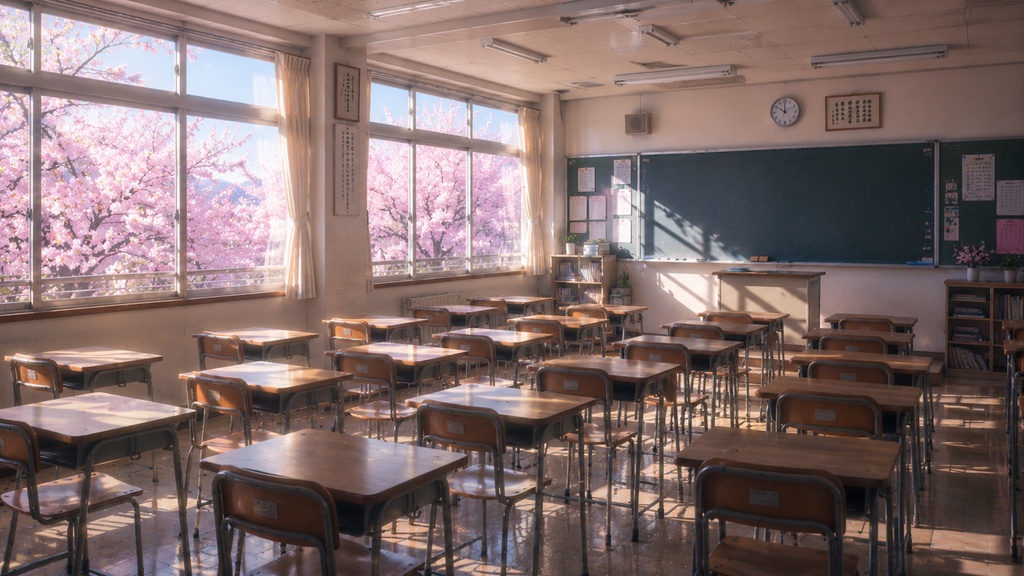 教室・学園背景素材集 Vol.1【16:9・8枚|無料サンプル1枚】