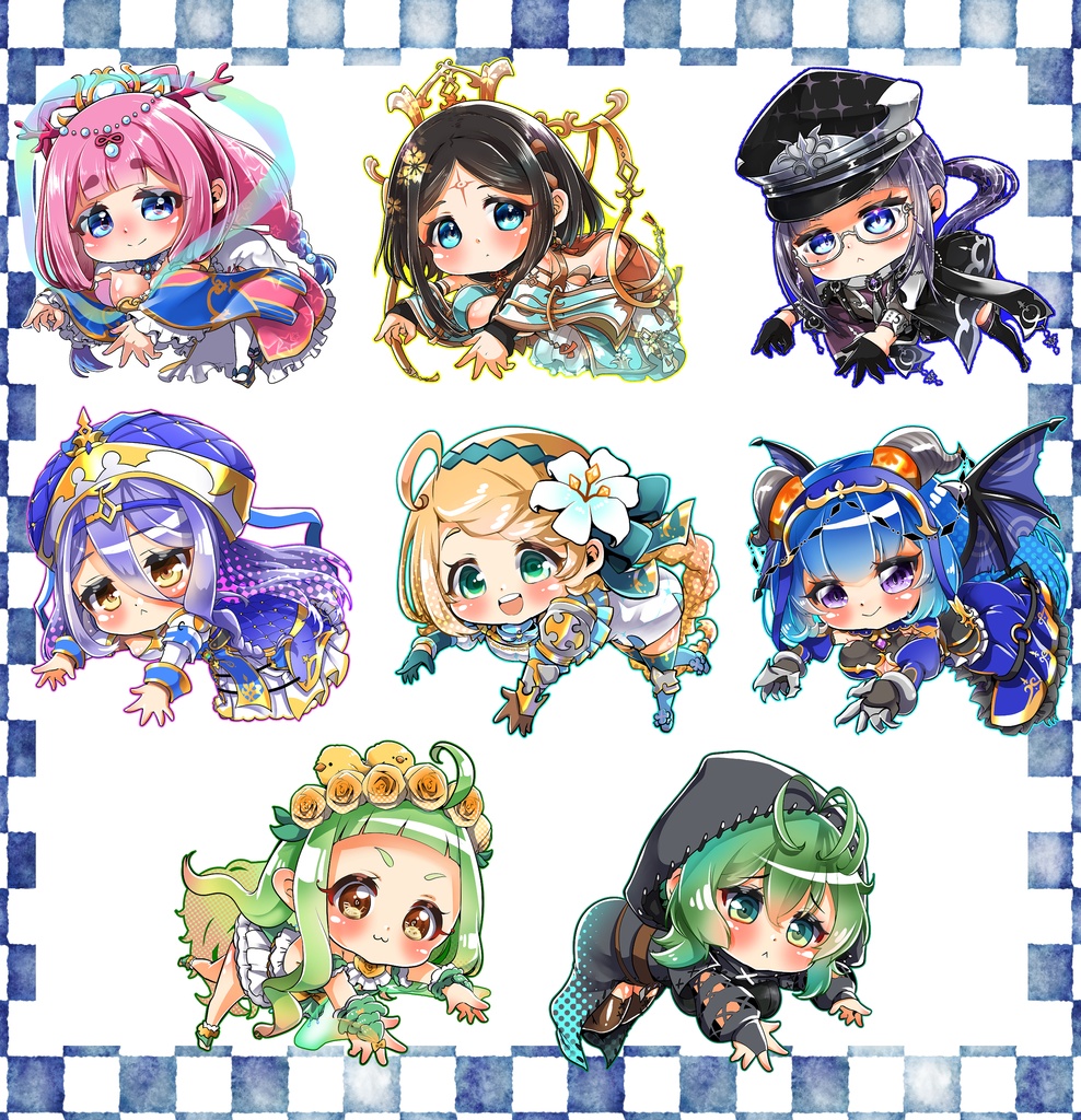 見守りアクリルクリップ全8種!