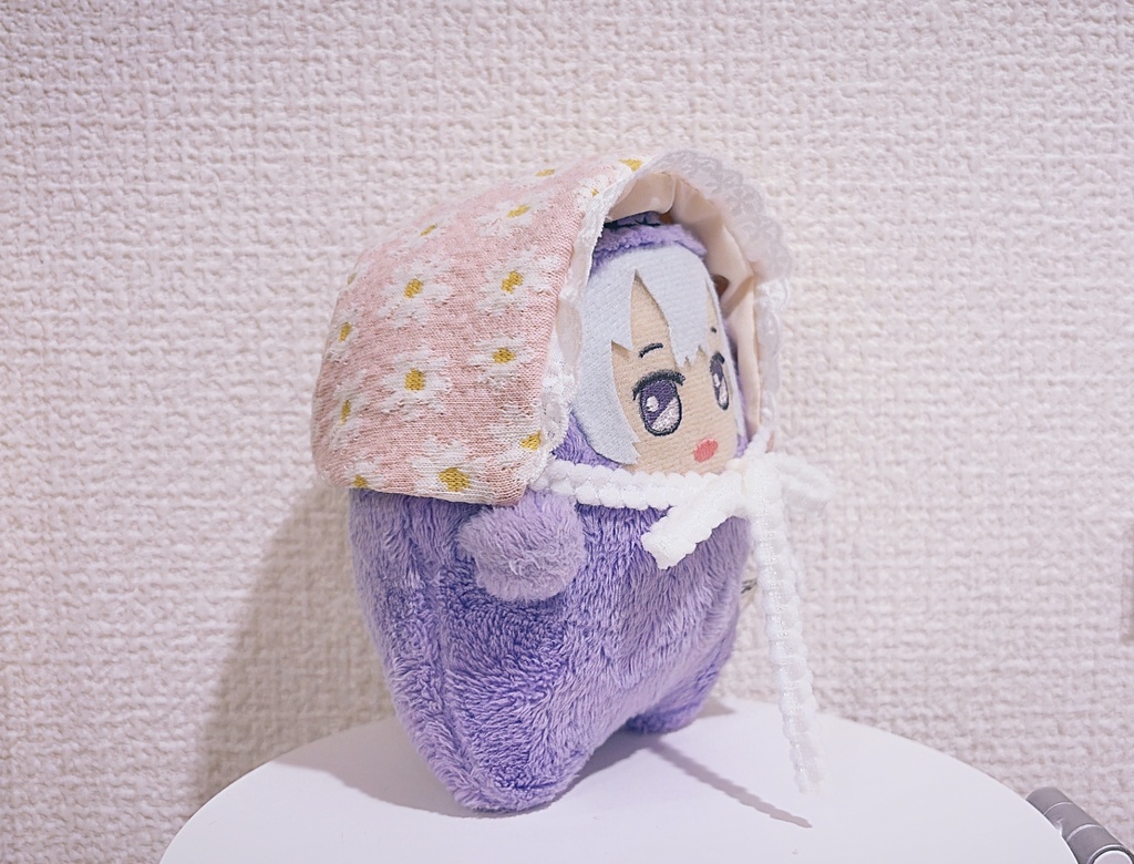 ジャガードニットのボンネット