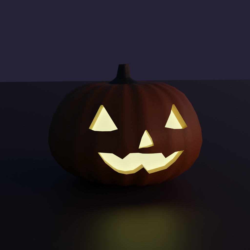 【無料】かぼちゃのランタン|ハロウィンの小物(3Dモデル)