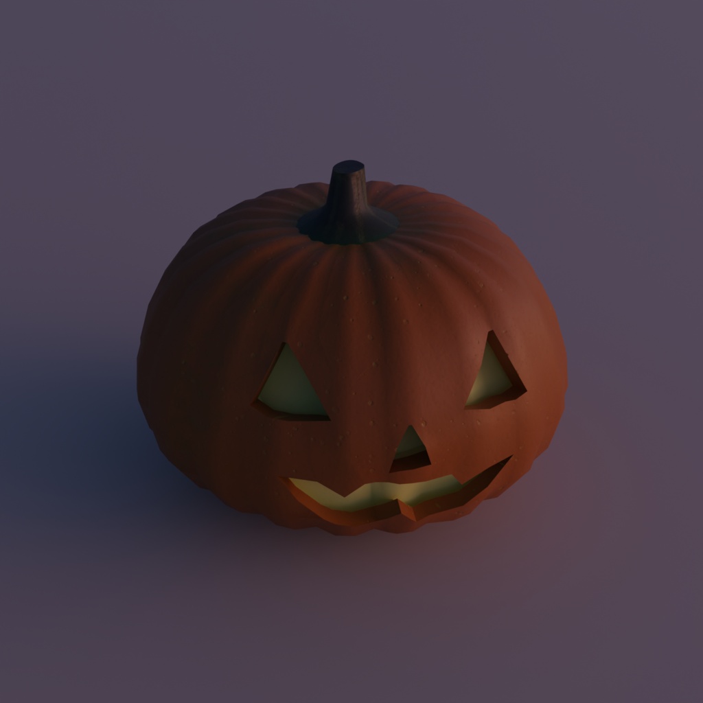 【無料】かぼちゃのランタン|ハロウィンの小物(3Dモデル)