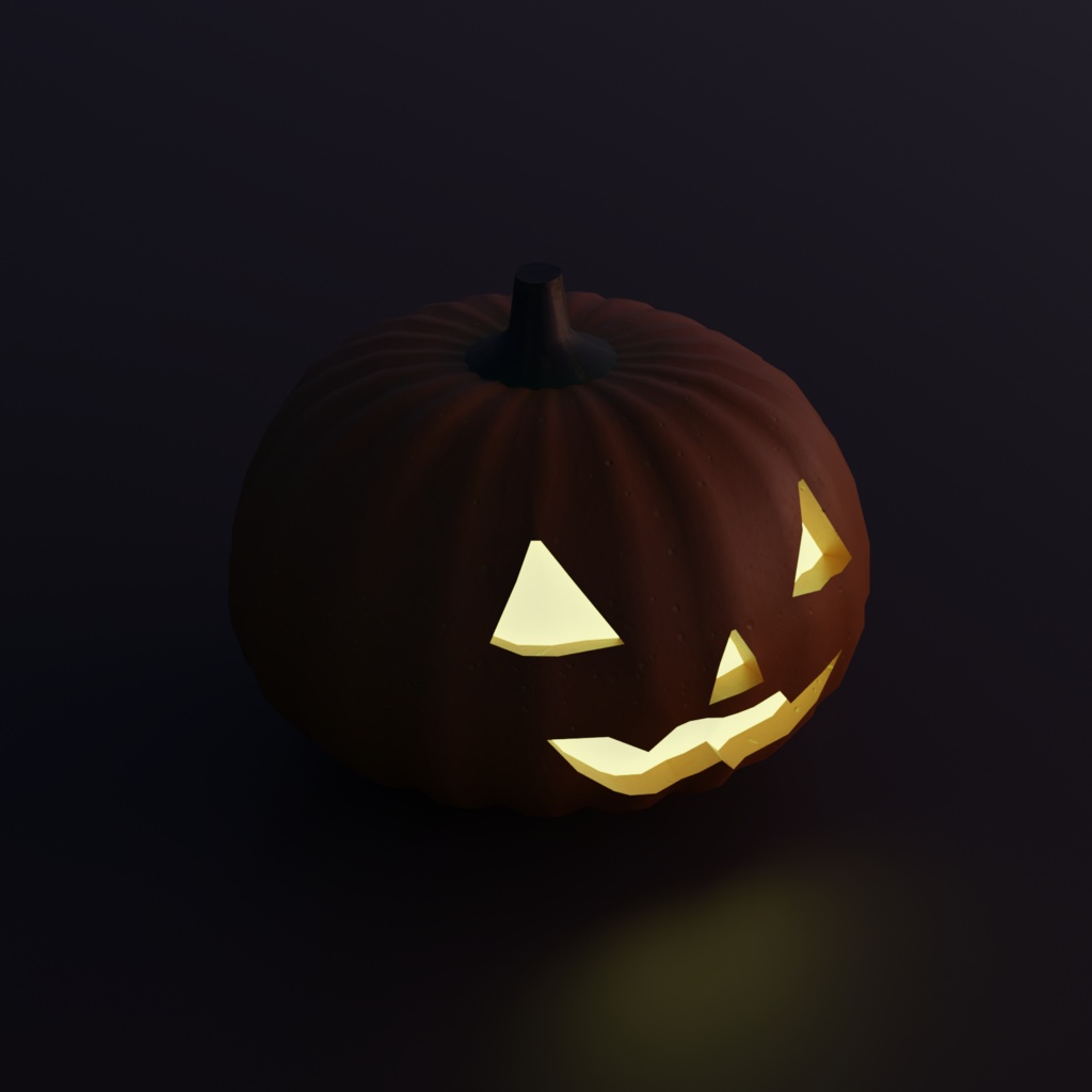 【無料】かぼちゃのランタン|ハロウィンの小物(3Dモデル)