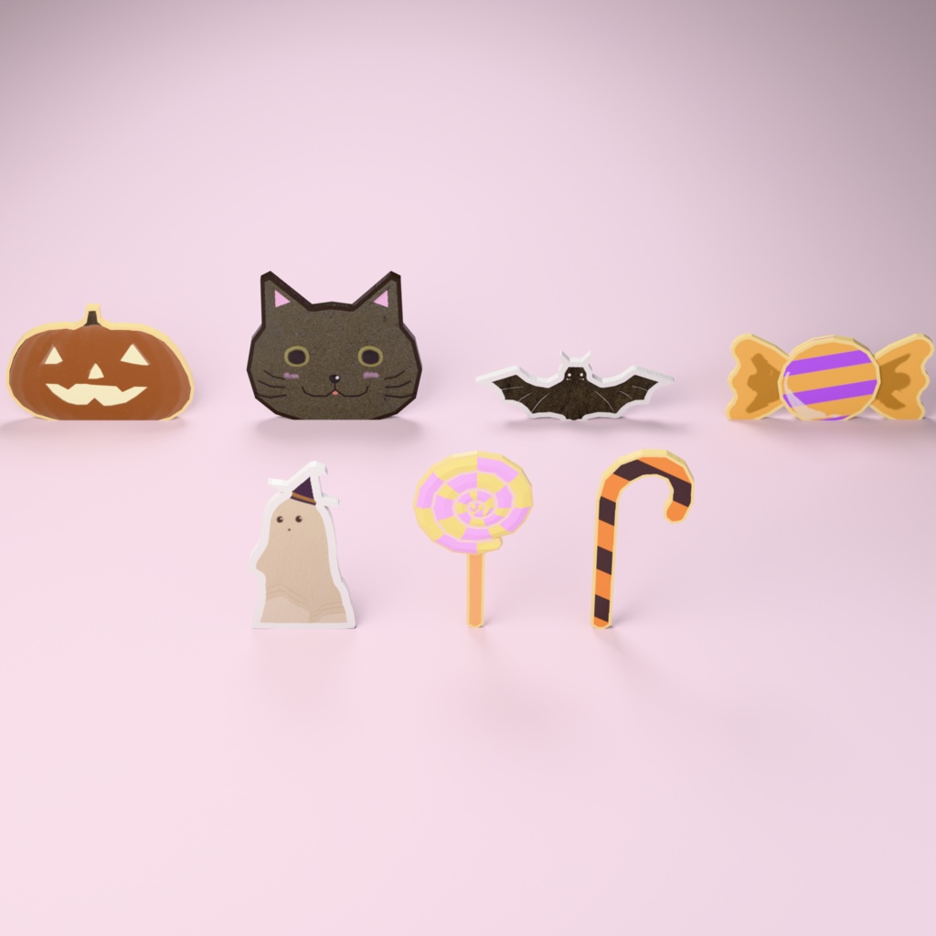 【VRChat ギミック】食べられるハロウィンステッカー | お菓子袋つき