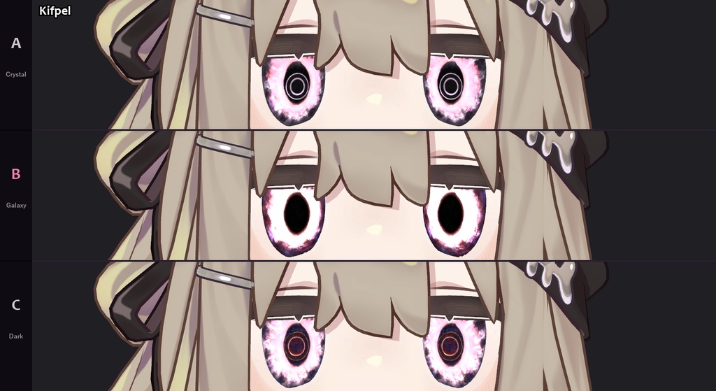 【20アバター対応】Nebula Eye Texture (3 Types)