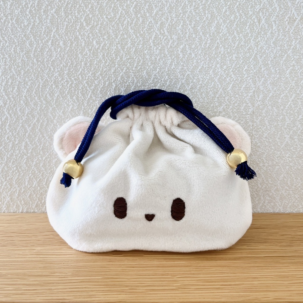 くまさんポーチ（青）