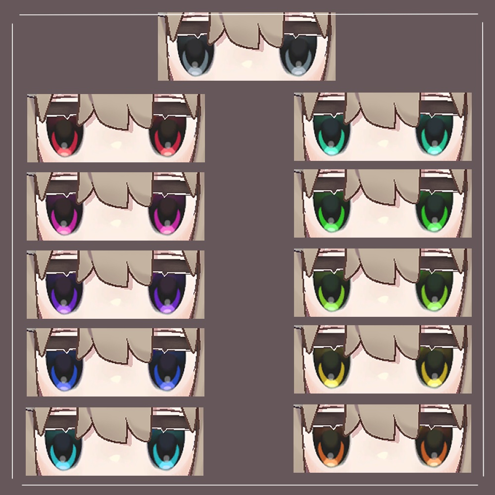 【2アバター対応】【闇かわ】 Melancholy Eye texture 11set(VRChat向け)