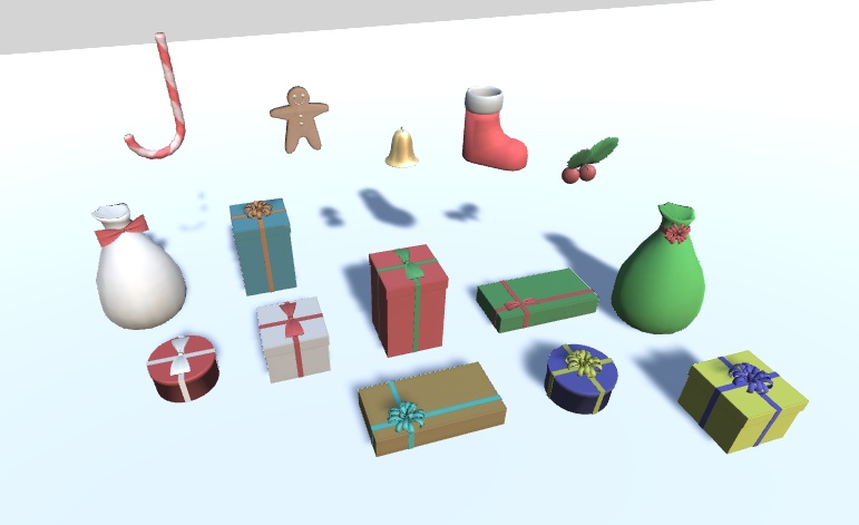 3Dモデル Xmasセット (クレジット表記不要)
