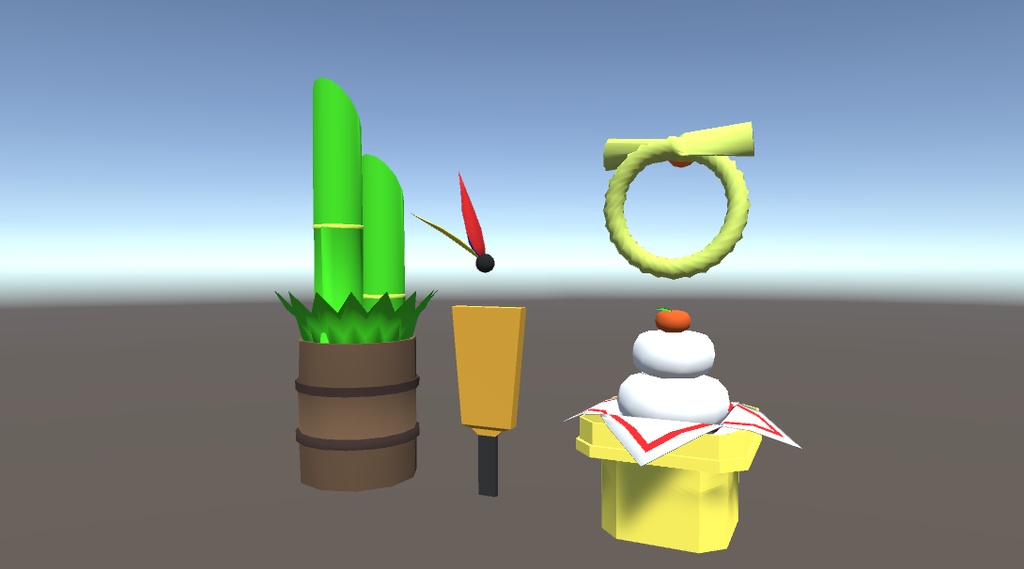 3Dモデル 2020お正月セット ゲーム・漫画等利用可