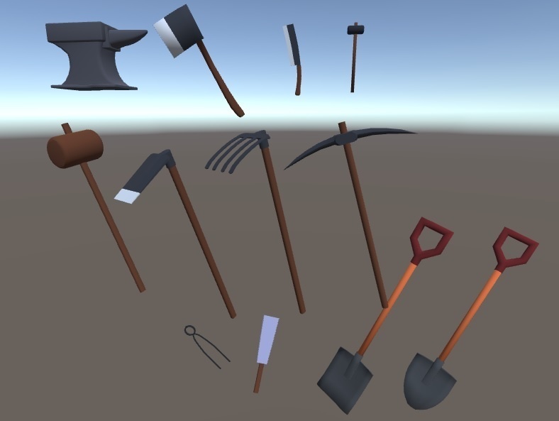 3Dモデル 工具セット(ゲーム・漫画等利用可)