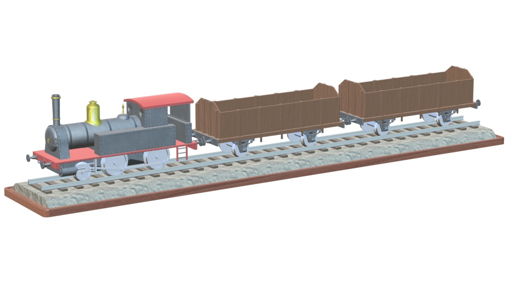 ３Dモデル イギリス産蒸気機関車キット（ゲーム・マンガ等利用可）