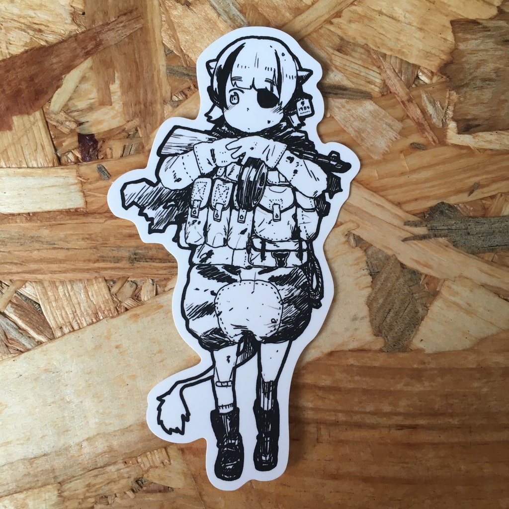 第1騎兵師団 第5騎兵連隊 牛歩兵ステッカー