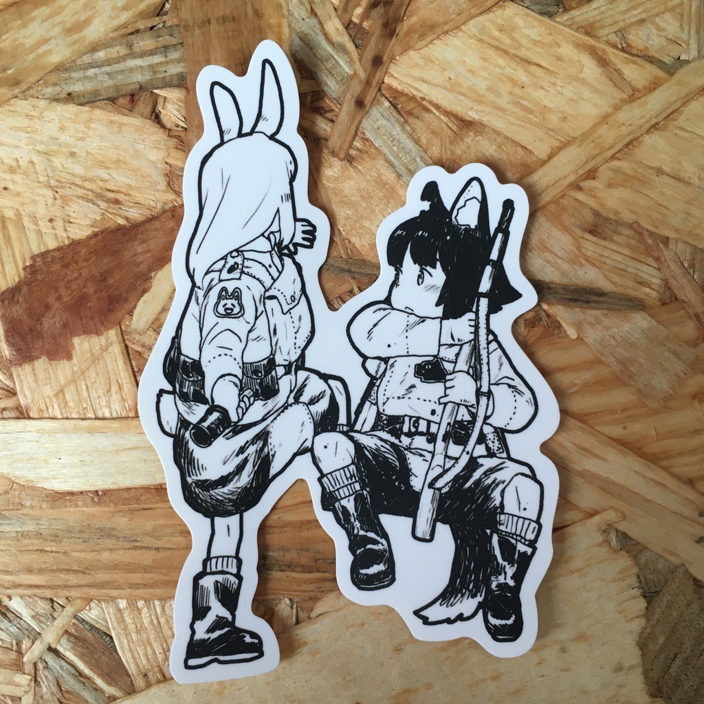 第4歩兵師団 第22歩兵連隊 オオカミうさぎ混合部隊ステッカー