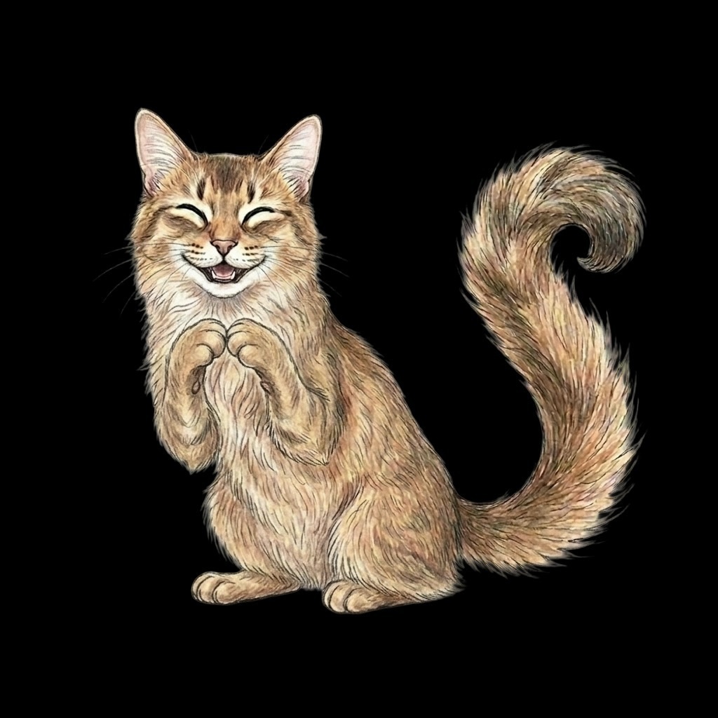 【ソマリ猫】プロフアイコン鉛筆タッチ10点【背景透過済】