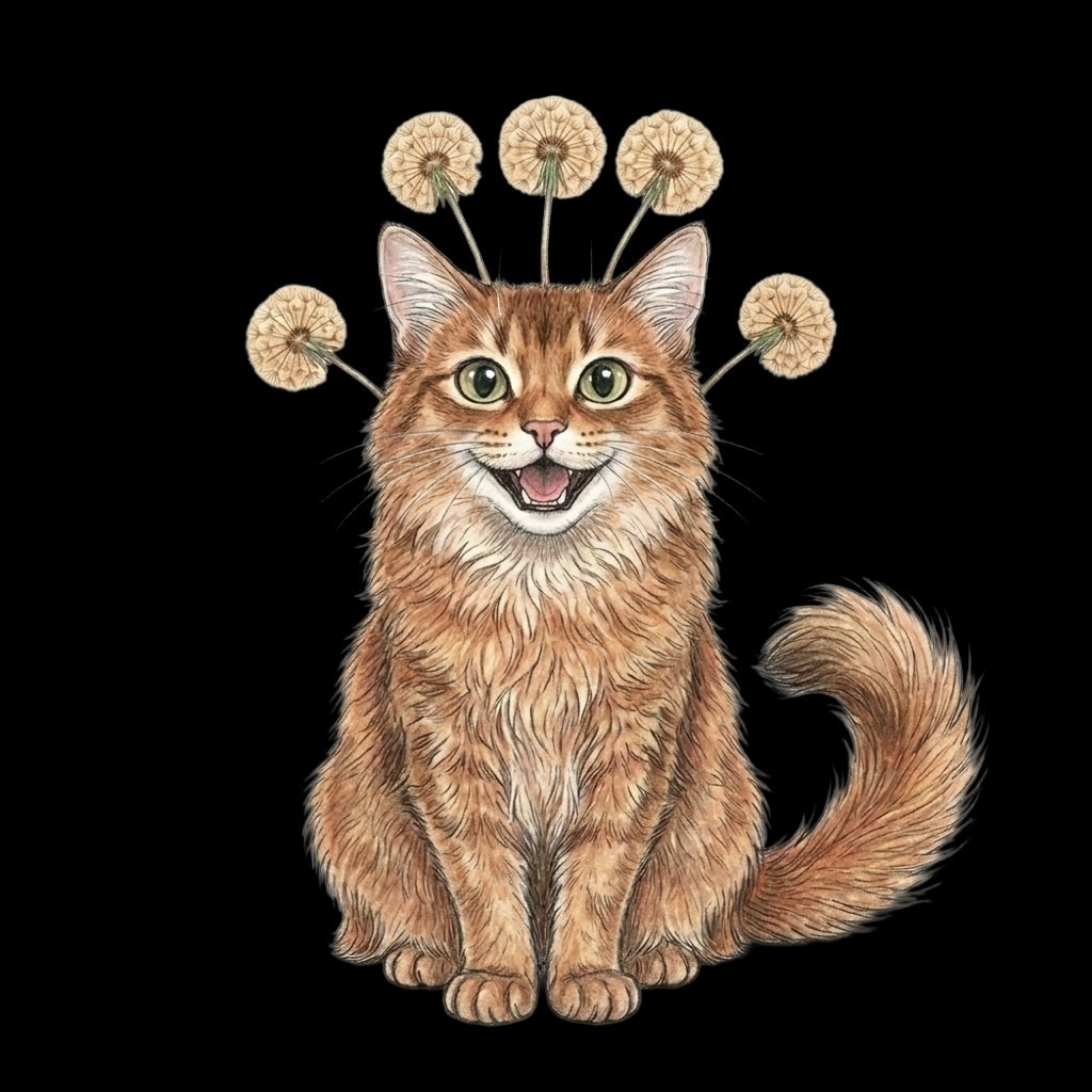 【ソマリ猫】プロフアイコン鉛筆タッチ10点【背景透過済】