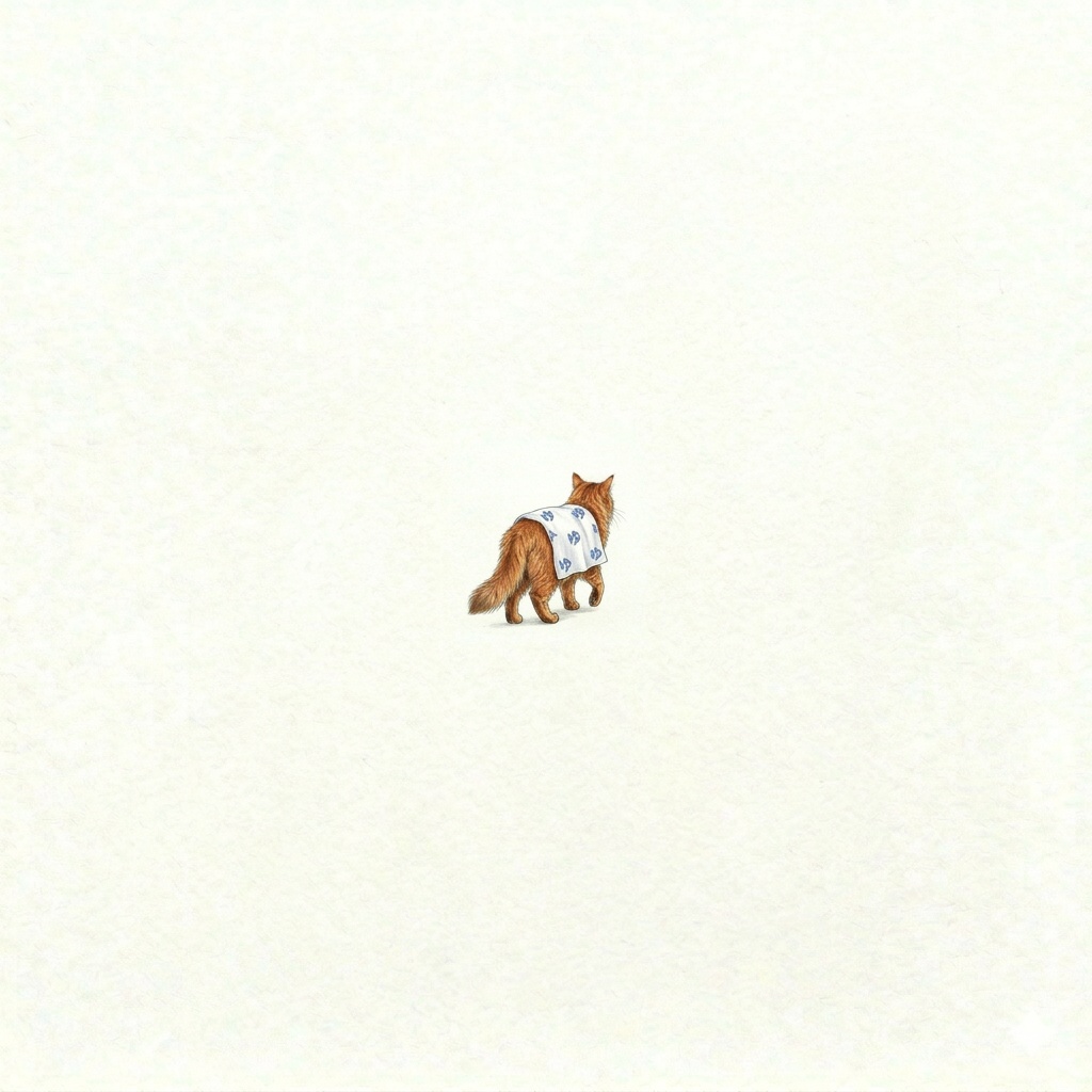 【ソマリ猫】プロフアイコン鉛筆タッチ【背景オフホワイト】