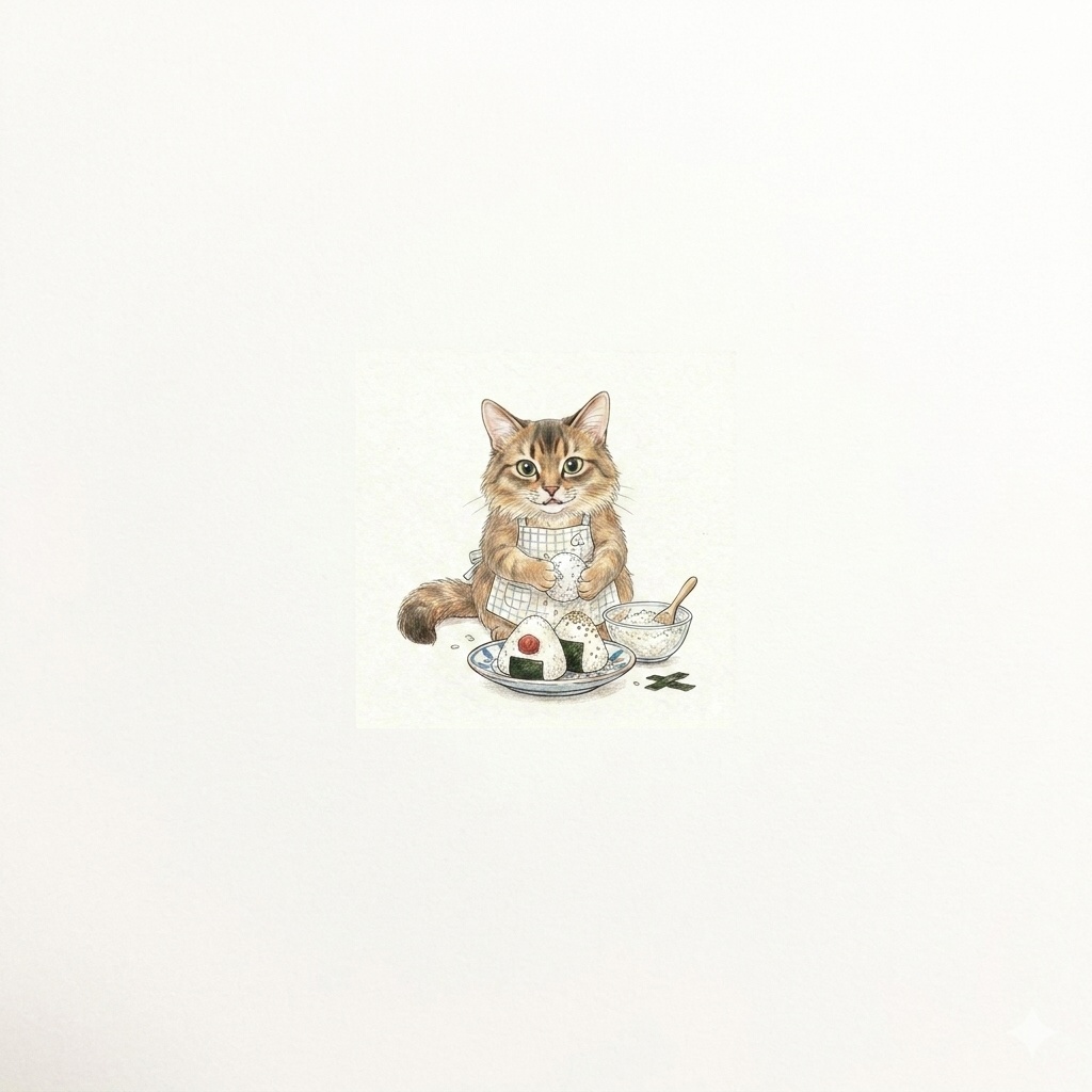 【ソマリ猫】プロフアイコン鉛筆タッチ【背景オフホワイト】