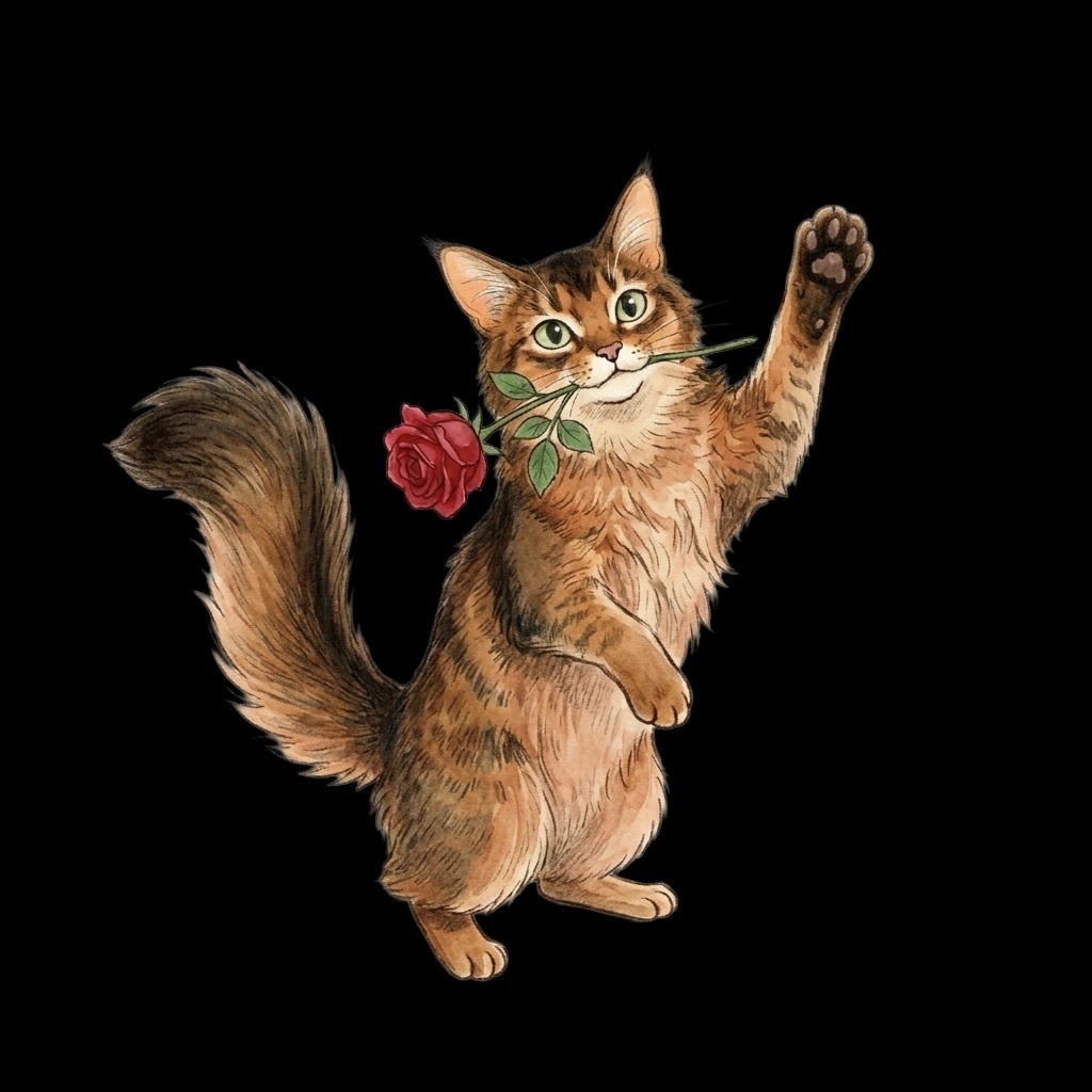 【ソマリ猫】プロフアイコン鉛筆タッチ【お試し用】