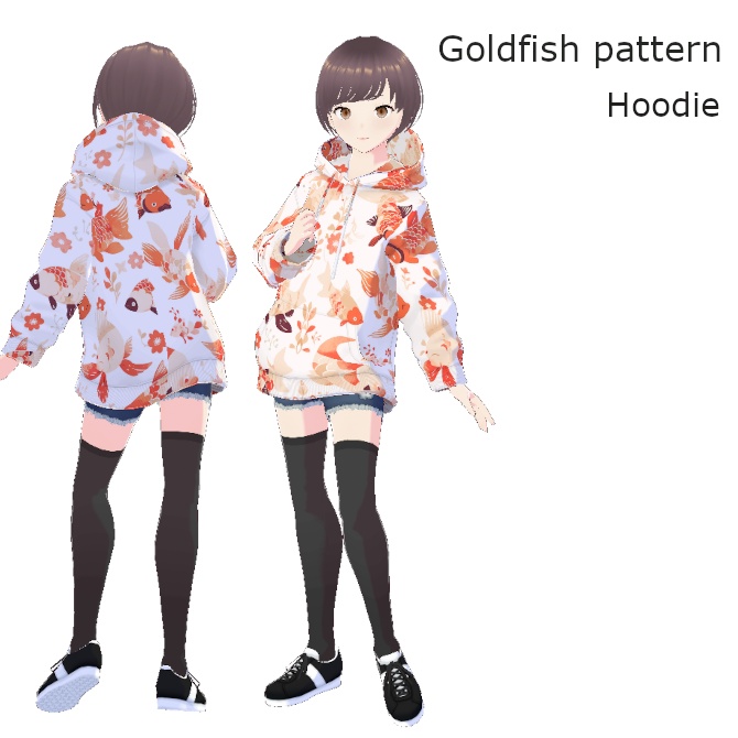 金魚柄パーカー01