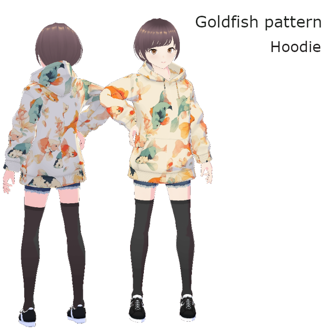 金魚柄パーカー02