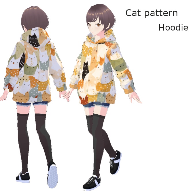 猫柄パーカー02