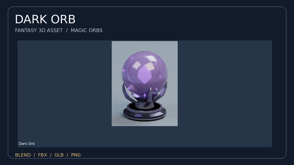 【ファンタジー3D素材】Magic Orbsセット｜7種類