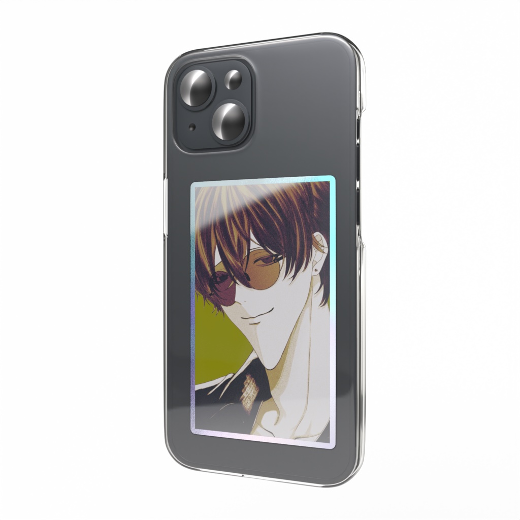 オーロラスマホステッカー　黄