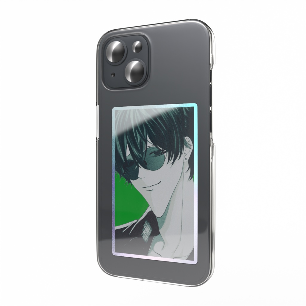 オーロラスマホステッカー　緑