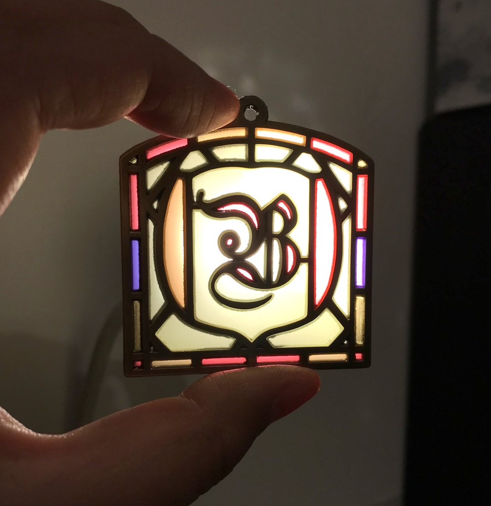 Bonnet Stained Glass Charm