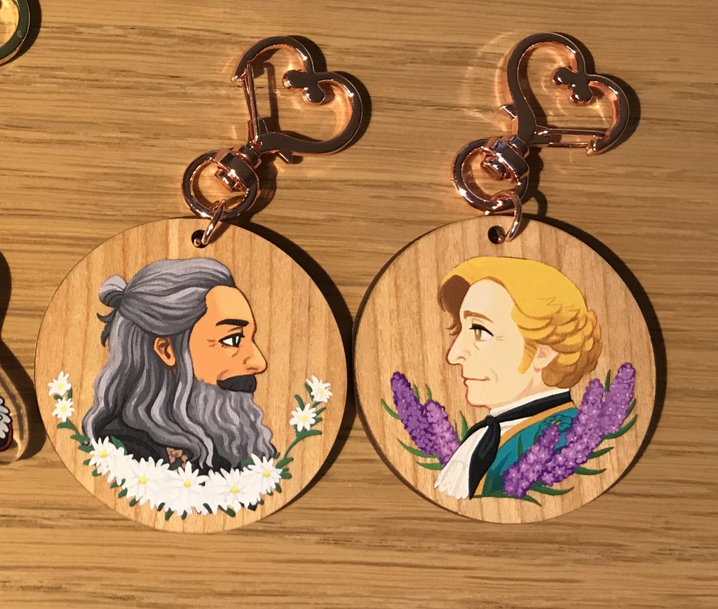 Ed and Stede Wooden Charm