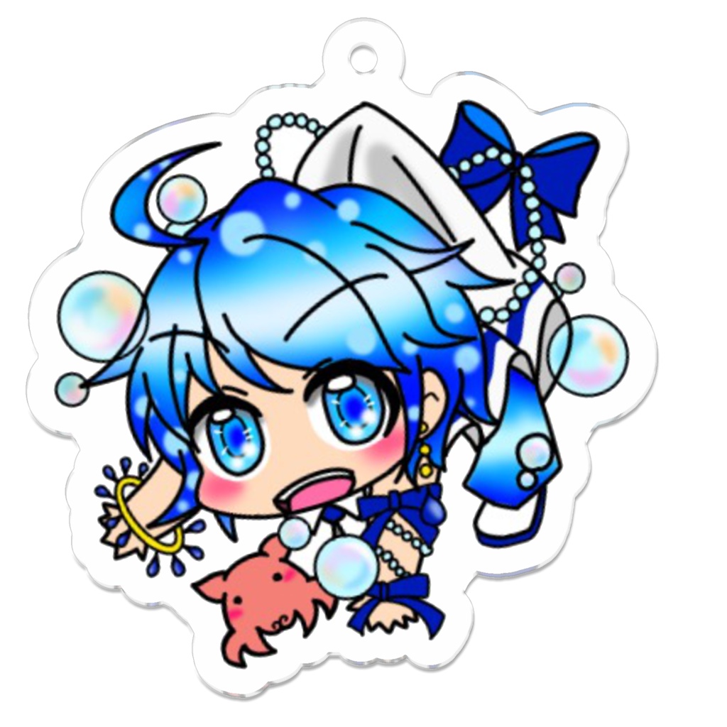 海波音ヨコつままれアクリルキーホルダー