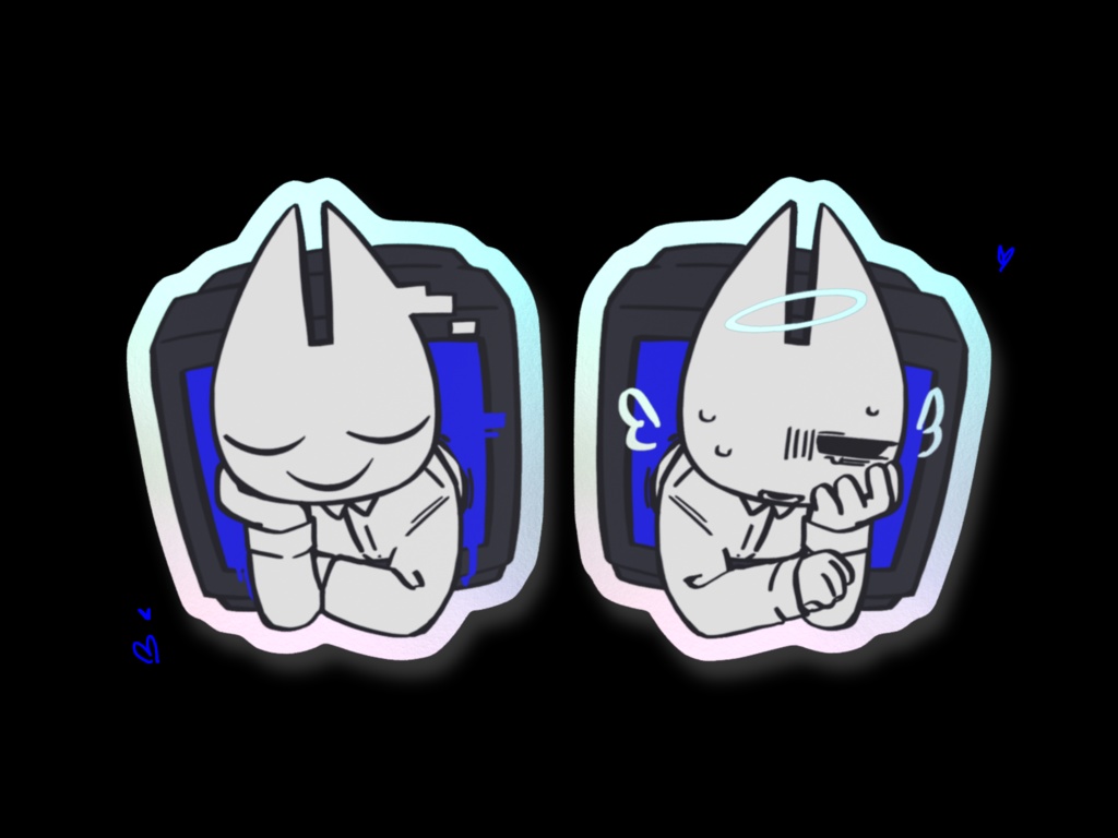 AI/製作者　ステッカー(オーロラ)