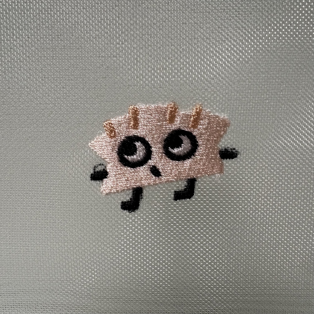 餃子刺繍ポーチ(ペールブルー)