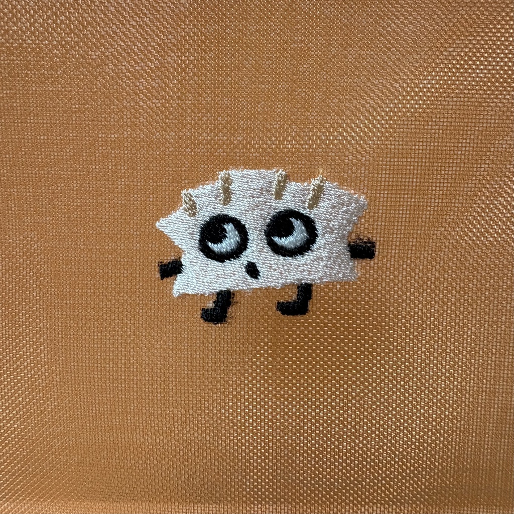 餃子刺繍ポーチ(オレンジ)