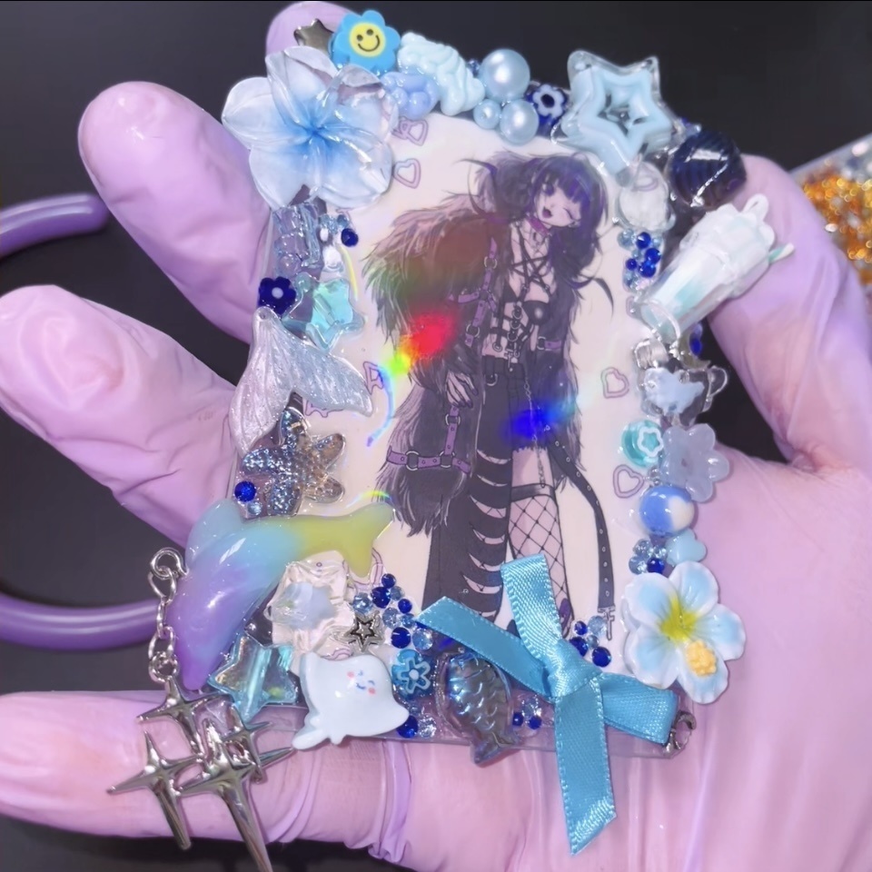 夏 水色トレカケース