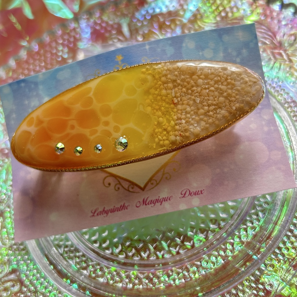 海塗りバレッタ オレンジ