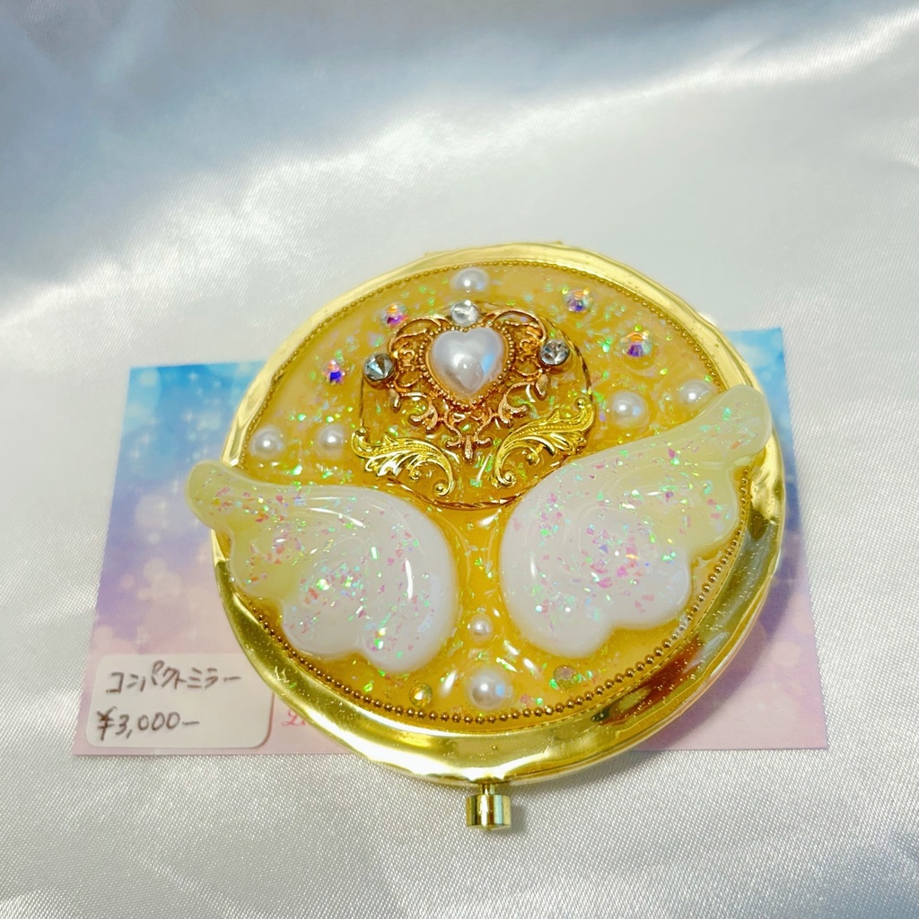 コンパクトミラー イエロー