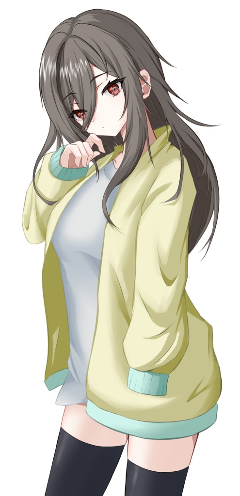 膝上立ち絵 フリー 素材 少女 ミステリアス