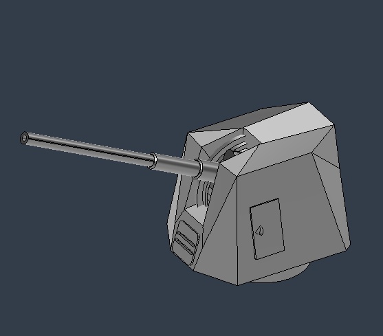 Mk.45 5インチ砲　最上の主砲 .stlデーター