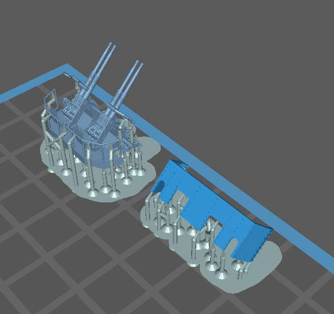 4連装 40mmボフォース対空機関砲 45°