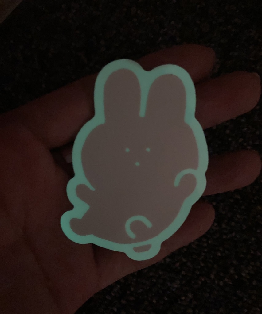 うさぎ蓄光ステッカー 