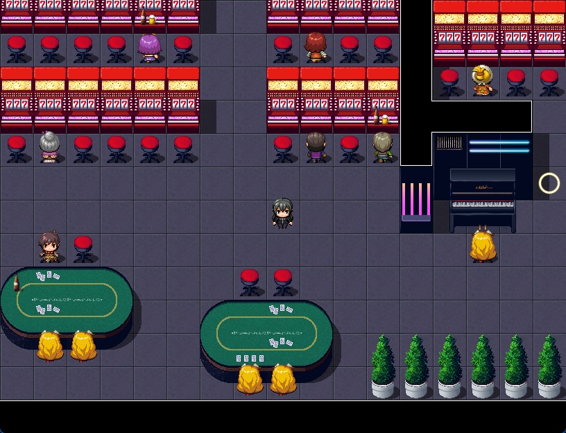 RPGツクールMV・MZ用 マップチップ・タイルセット02 『ナイトクラブ・SF・サイバーパンク・秘密基地・闇カジノ』