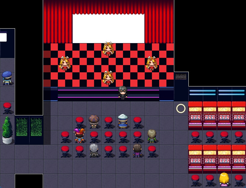 RPGツクールMV・MZ用 マップチップ・タイルセット02 『ナイトクラブ・SF・サイバーパンク・秘密基地・闇カジノ』