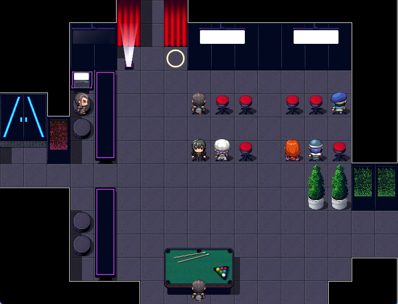 RPGツクールMV・MZ用 マップチップ・タイルセット02 『ナイトクラブ・SF・サイバーパンク・秘密基地・闇カジノ』