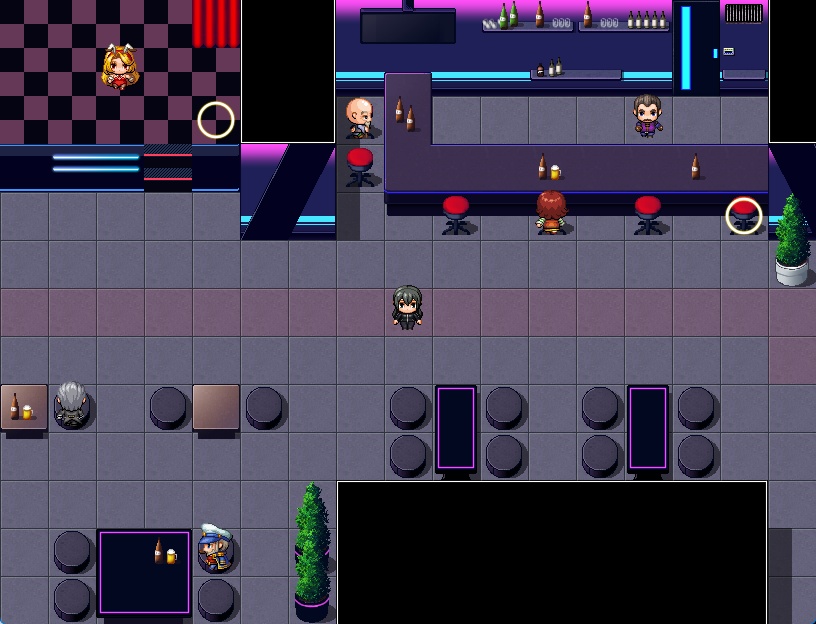 RPGツクールMV・MZ用 マップチップ・タイルセット02 『ナイトクラブ・SF・サイバーパンク・秘密基地・闇カジノ』