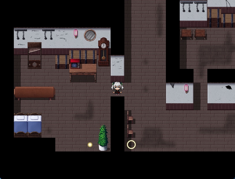 RPGツクールMV・MZ用 マップチップ・タイルセット04 『洋館・幽霊屋敷・呪いの館・屋内・内装・ホラー』