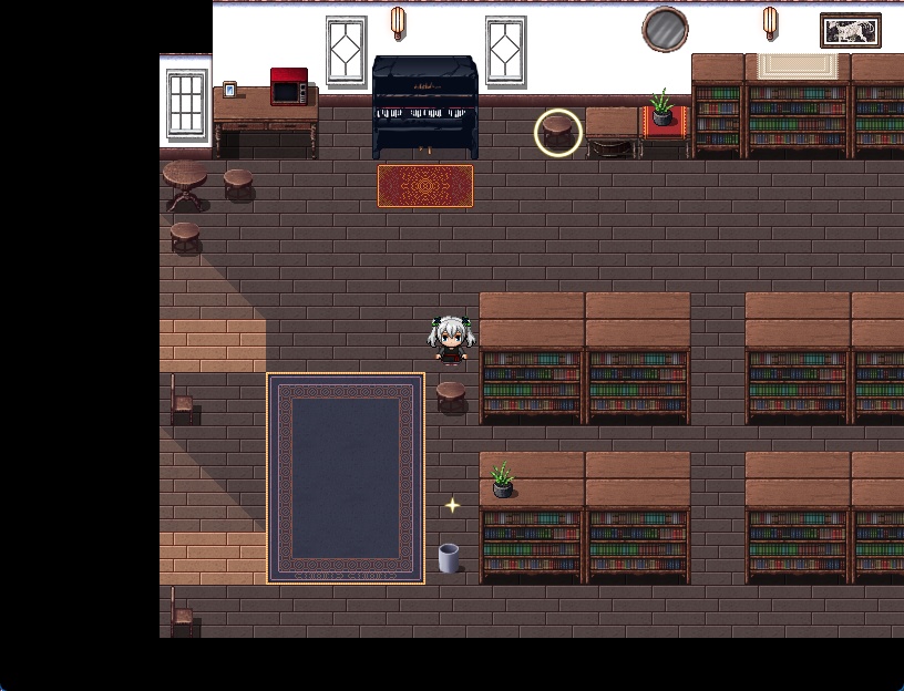 RPGツクールMV・MZ用 マップチップ・タイルセット04 『洋館・幽霊屋敷・呪いの館・屋内・内装・ホラー』