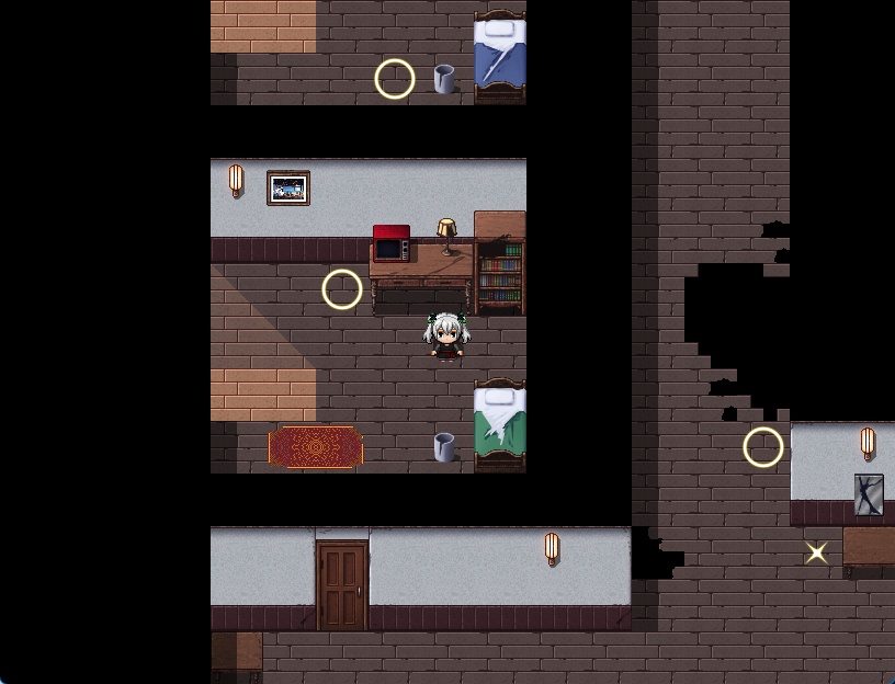 RPGツクールMV・MZ用 マップチップ・タイルセット04 『洋館・幽霊屋敷・呪いの館・屋内・内装・ホラー』