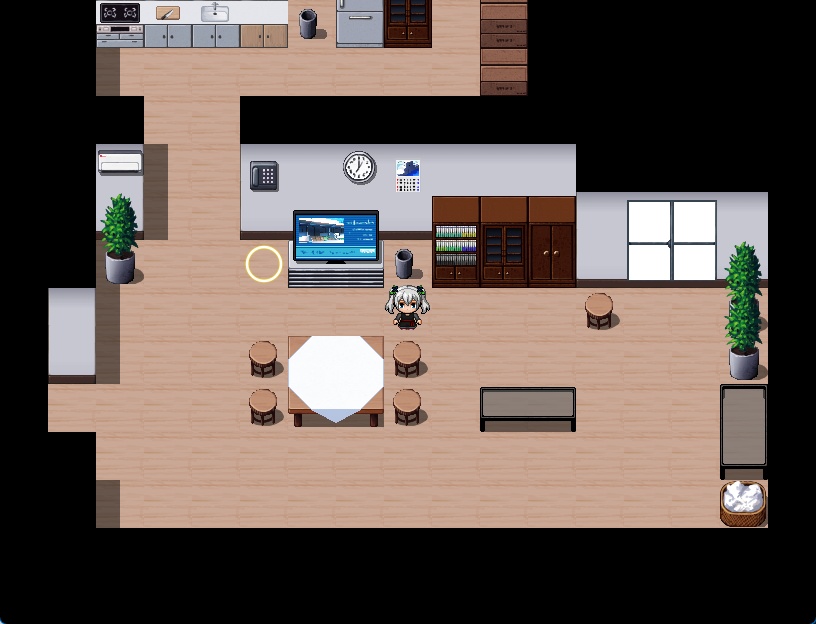 RPGツクールMV・MZ用 マップチップ・タイルセット05 『学生寮・日本の住宅・現代・室内・屋内・内装・家の中』